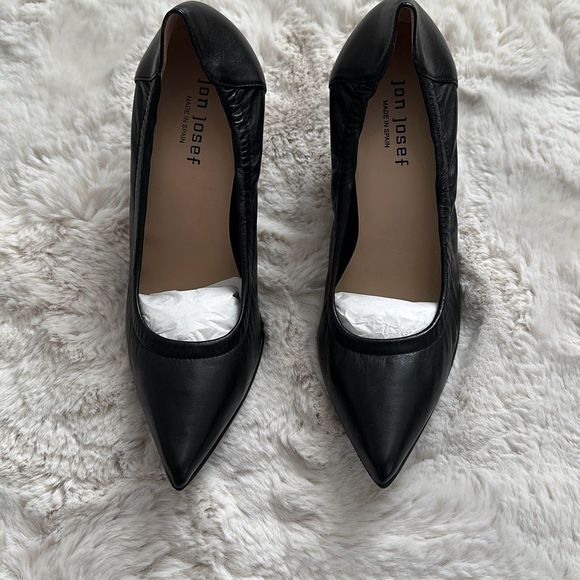 Jon Josef Party Heels Anthropologie Black Size 8 - Picture 2 of 8